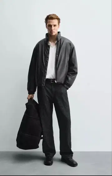 인조 가죽 퍼프 자켓 M 사이즈