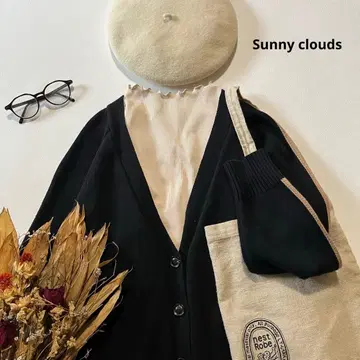 b1755* 써니클라우드 라인 롱 가디건