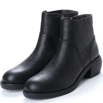 히나 데이 그린 사이드 고어 숏부츠 블랙 청키 넓은 폭 3E