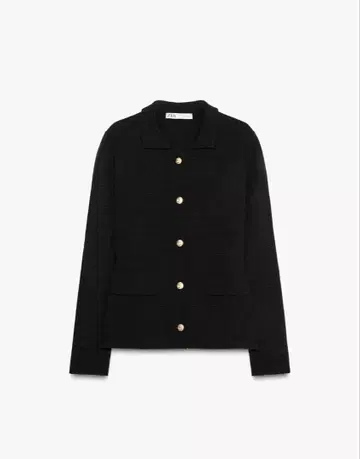 zara 골드 버튼 블랙 가디건 긴팔