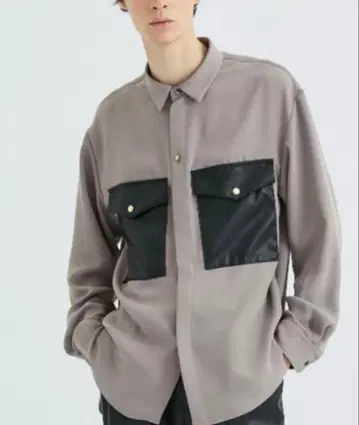 CULLNI DOUBLE POCKET SHIRT ROYAL LEATHER