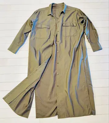 셔츠 원피스 그린 라벨 긴소매 카키