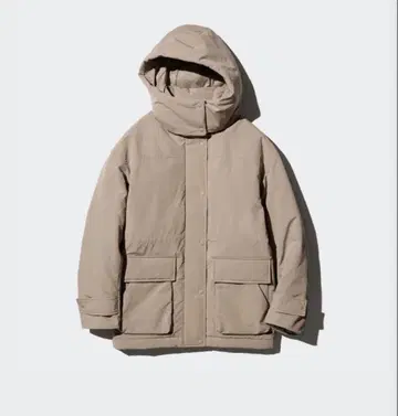 하이브리드 다운 코트 UNIQLO 유니클로 S 베이지
