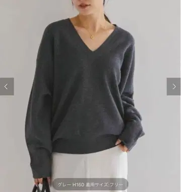 캐시미어 MIX 스무스 풀오버 그레이