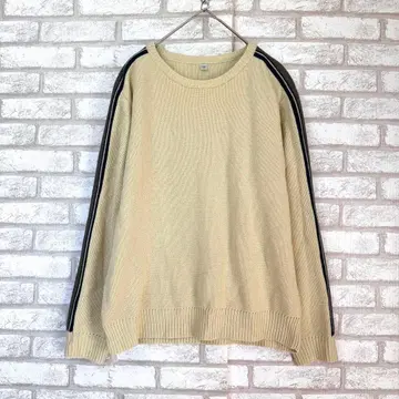 유니클로 니트 스웨터 베이지 어깨 라인 남성용 M