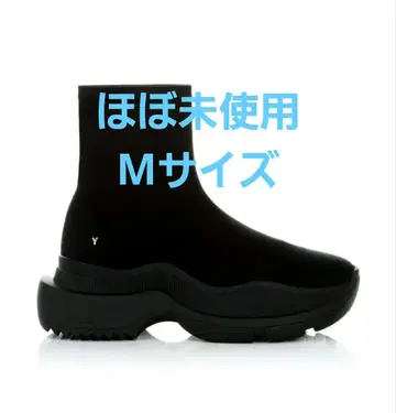 TOKYO BLACK SINGLE SNEAKER SHORT BOOTS M