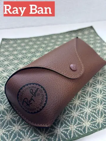 레어 Ray-Ban 가죽 안경 케이스 브라운
