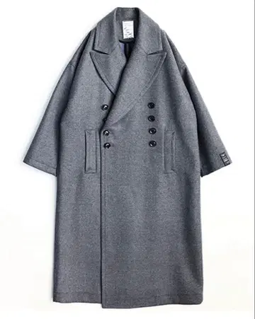 SHAREEF W-FACE LONG COAT 그레이 1
