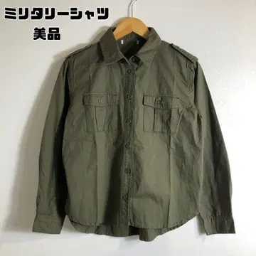 밀리터리 셔츠 긴팔 카키 새상품급 여성용