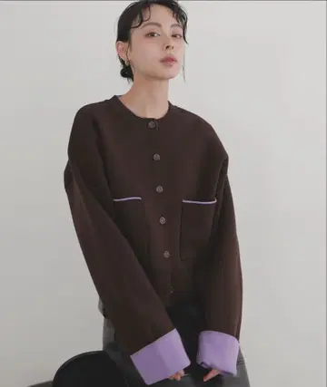 [ Lian 새상품 ] 바이컬러 가디건