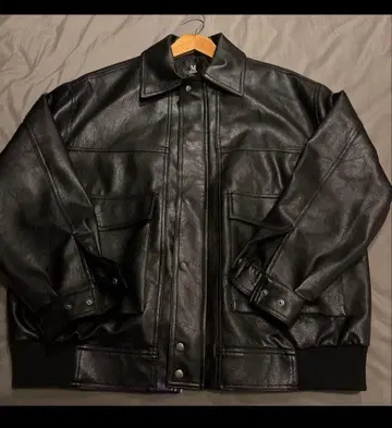 블랙 가죽 자켓 M 사이즈