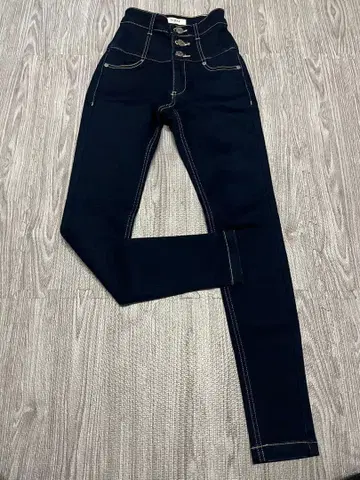 하이웨스트 스키니 데님 다크 블루