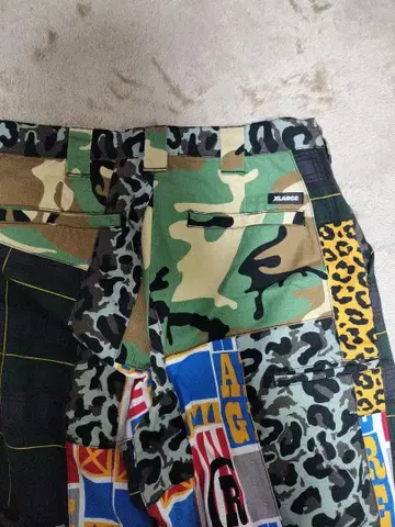 XLARGE 패치워크 카고 팬츠