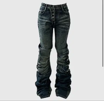 다크 데님 부츠컷 팬츠