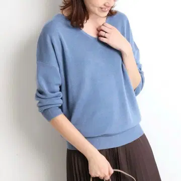 SLOBE IENA 워셔블 울 V넥 니트