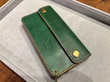 트래커 지갑 TW01-GR 그린 장지갑 천연 가죽