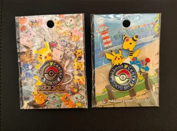 포켓몬 센터 한정판 핀즈 뮤우 피카츄 덴류 2개