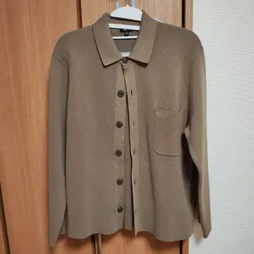새상품 UNIQLO 밀라노 셔츠 리브 가디건 M 베이지