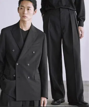 HIGH TWIST PE DOUBLE SUIT 블랙 L 사이즈