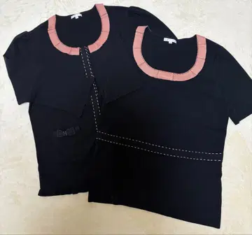 TO BE CHIC 니트 앙상블 7부 기장 L 사이즈 성숙/러블리