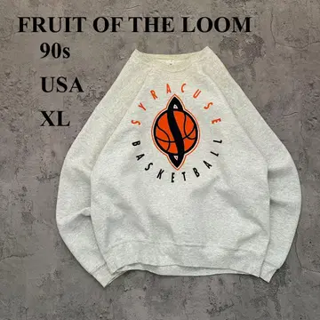 90s 프룻 오브 더 룸 (XL) USA 프린트 맨투맨 농구 속기모