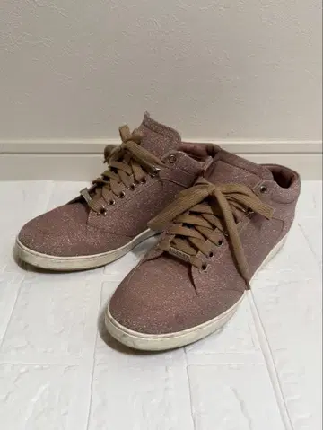 JIMMY CHOO 지미추 글리터 스니커즈 38 약 25cm