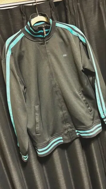 VANS 트랙 자켓 그레이/블루