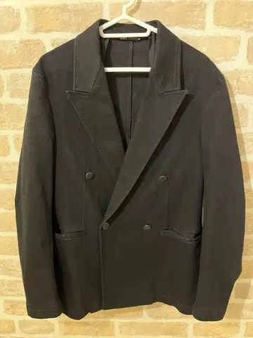 블랙 테일러드 자켓 더블 브레스트