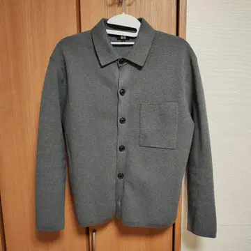 새상품급 UNIQLO 밀라노 셔츠 리브 가디건 M 그레이