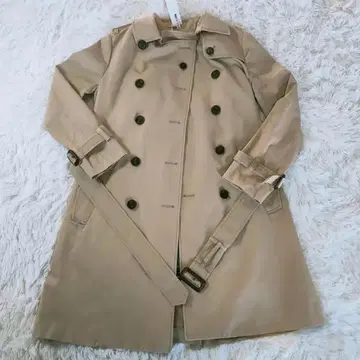 선착순 바빌론 롱 트렌치코트 S 사이즈 베이지 체크 무늬