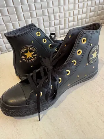 CONVERSE 컨버스 블랙 하이컷 스터드 24cm