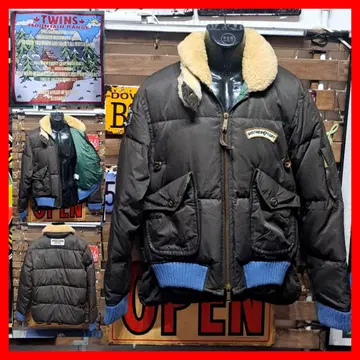 큰 사이즈 Dsquared2 무스탕 보아 와펜 다운 자켓 52