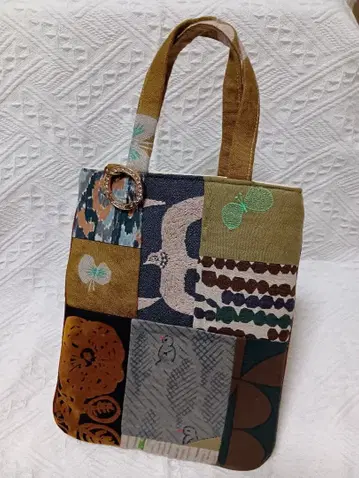 미나 페르호넨 패치워크 미니 토트백 핸드메이드