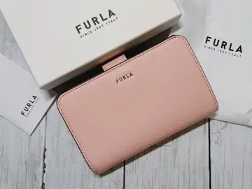 새상품 FURLA 한정 컬러 바빌론 M 접이식 지갑 피치 & 펄 화이트