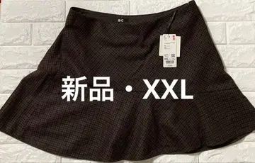 유니클로C 플레어 스코트 다크 브라운 XXL