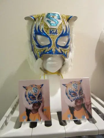 스타덤 스타라이트 키드 친필 사인 시합 사용 마스크 초기 타입