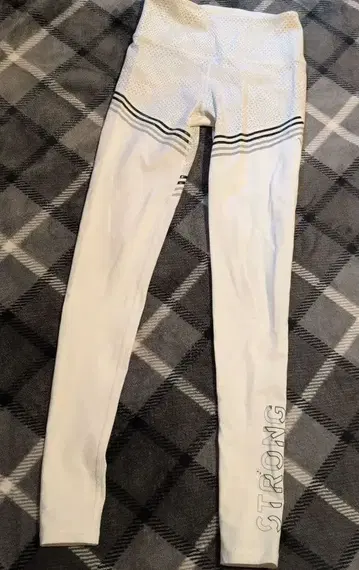 화이트 스트라이프 레깅스 XS