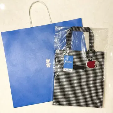 파미리아 깅엄 체크 토트백