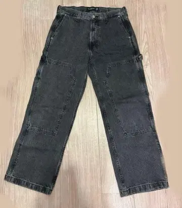 Abercrombie & Fitch 더블니 배기 데님