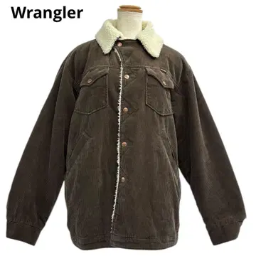 새상품급 랭글러 Wrangler 코듀로이 보아 런치 코트 S 카키