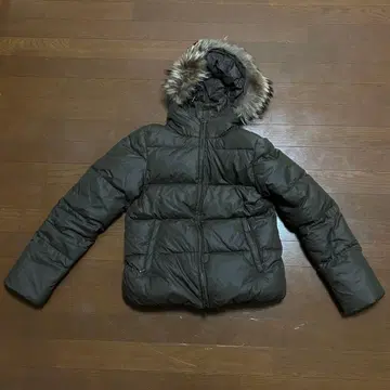 다운 자켓 숏 기장 퍼 y2k 브라운