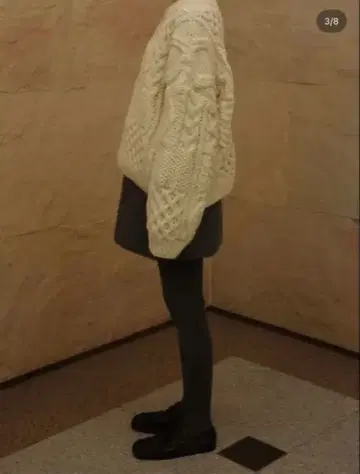 마차트 machatt 아이보리 케이블 핸드 니트