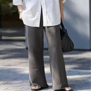 새상품급 프레임워크 그레이 스웨트 팬츠 유즈드 가공