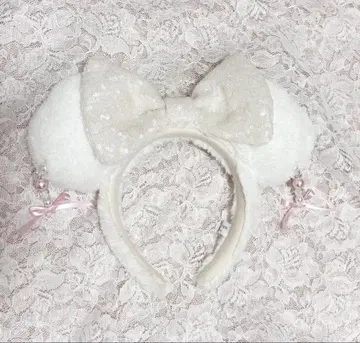 화이트 미니 머리띠