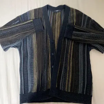 BEAMS HEART 스트라이프 가디건 M