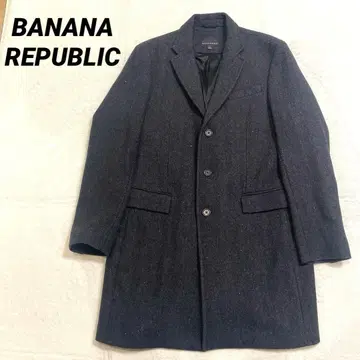 BANANA REPUBLIC 체스터 코트 헤링본 다크 그레이 L