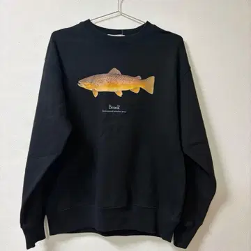 brook 물고기 프린트 크루넥 맨투맨