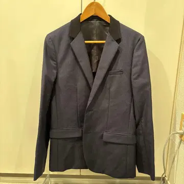 PRINGLE 다크 블루 체크 무늬 슬림핏 비즈니스 정장