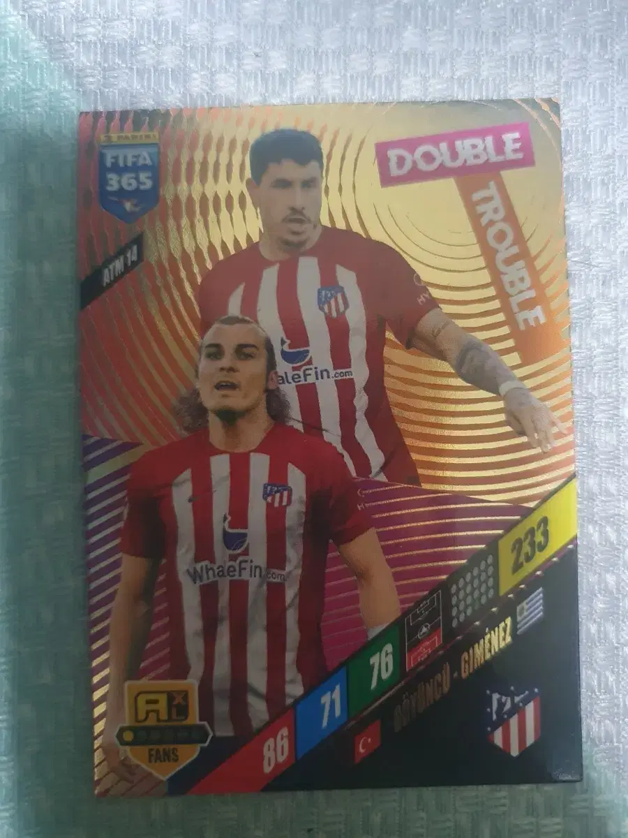 FIFA 365 panini select AT마드리드 축구 카드