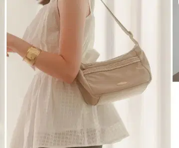 메종 에쉘 트위스트 코드 숄더백 베이지